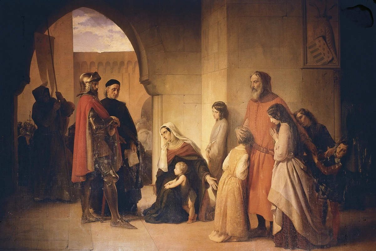Almerico da Romano con la famiglia, prigioniero del marchese d'Este - 1845